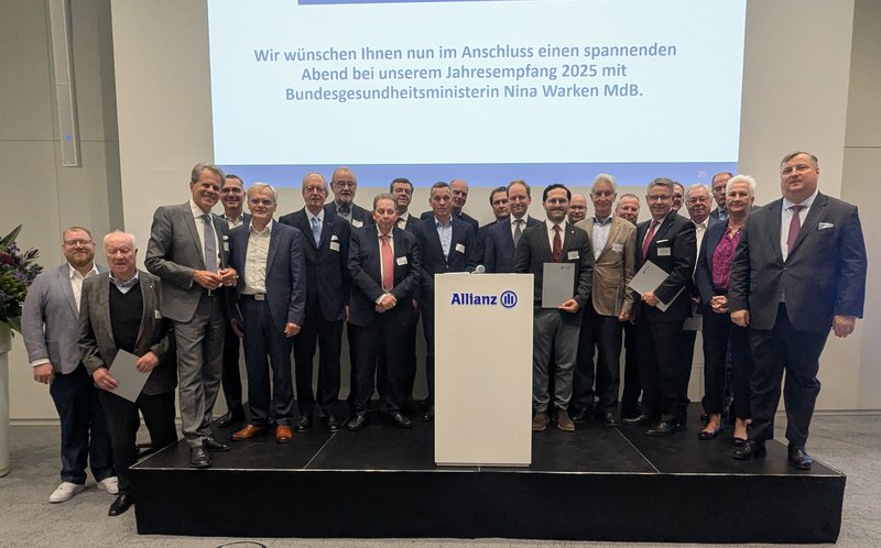 Gruppenbild Ehrungen langjähriger Mitgliedschaften Jahresempfang