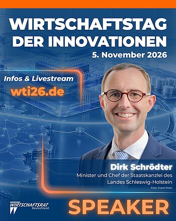 Wie wird der Staat selbst zum Innovator? Dirk Schrödter, Minister und Chef der Staatskanzlei des Landes...