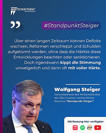 Die Situation in Frankreich muss für die deutsche Bundesregierung eine Warnung sein. Steigende Zinsen und eine hohe...
